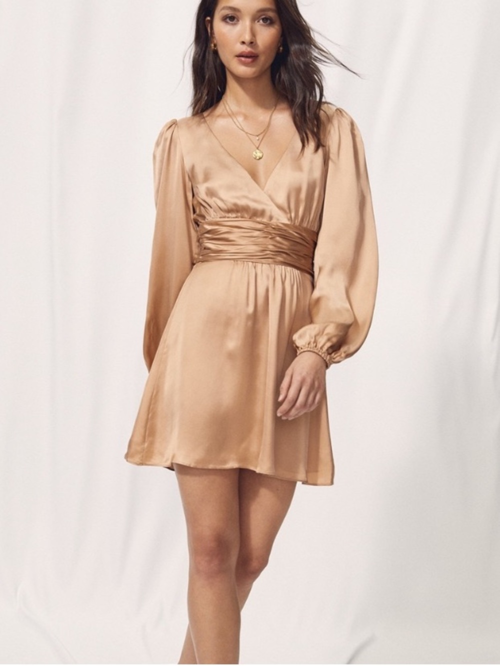 ARITZIA Wilfred Rhythm Satin Mini Dress, Size 2